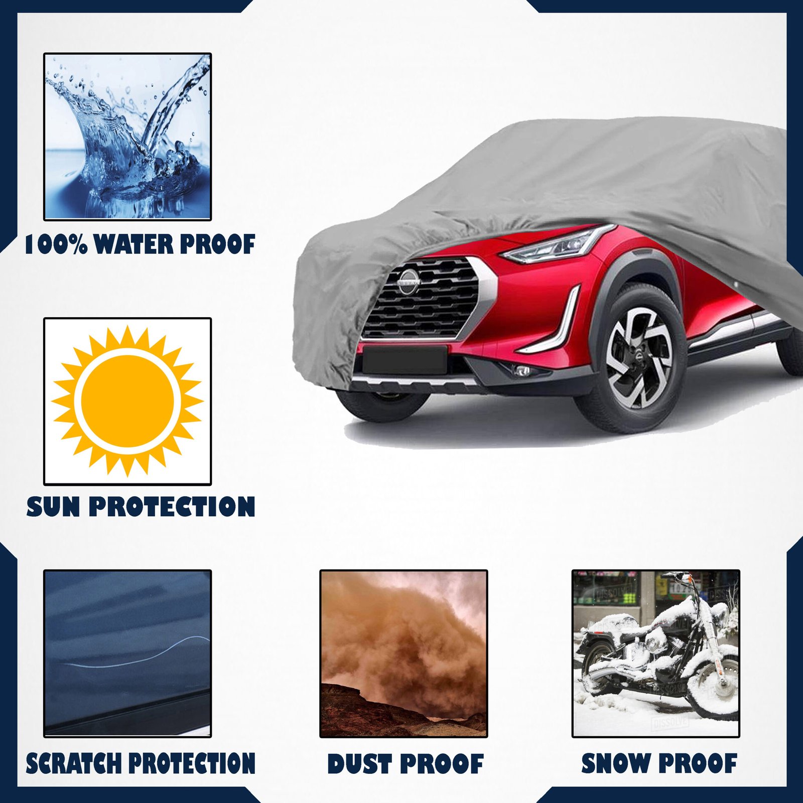 AutoFurnish AERO 100% Waterproof Car Cover for Nissan Magnite